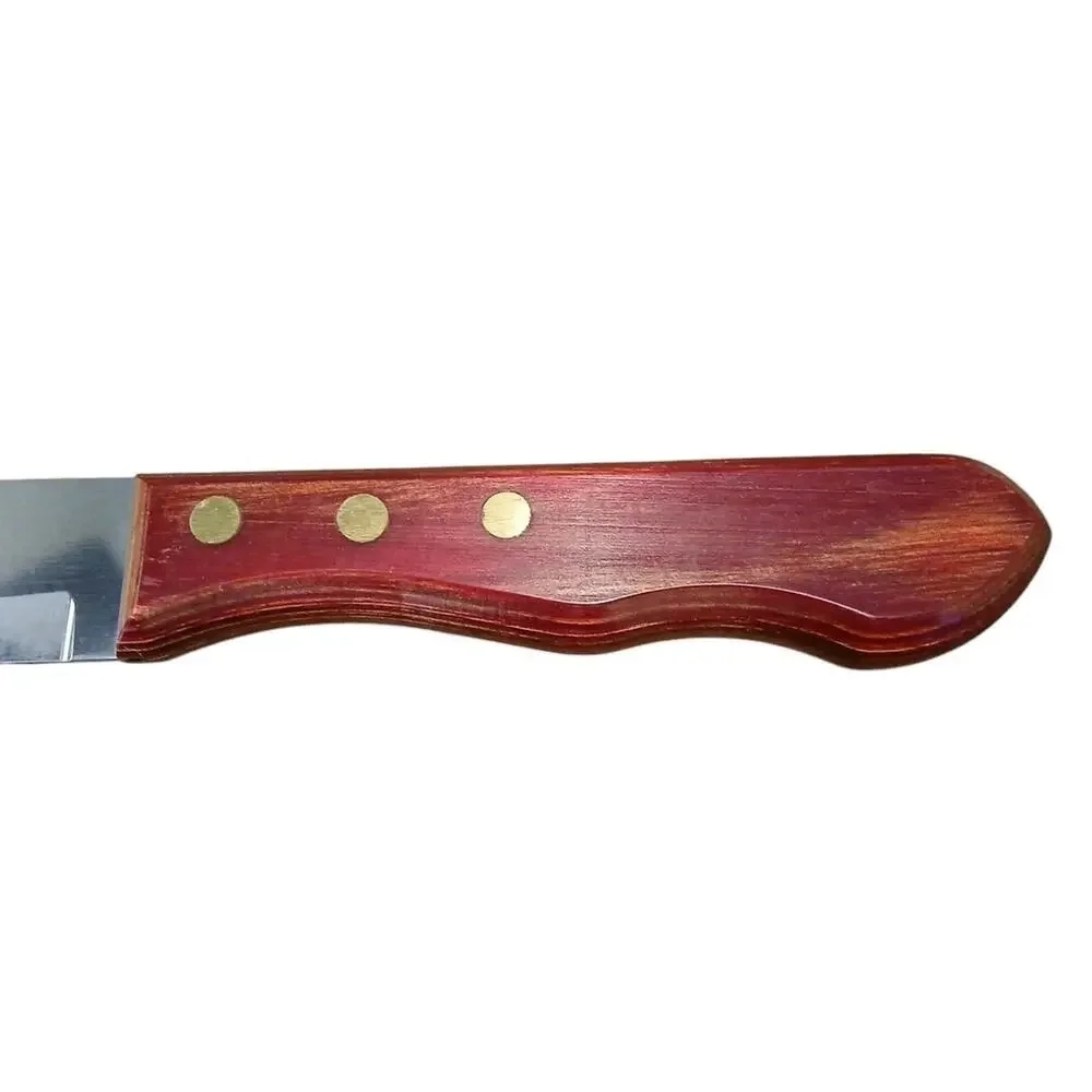 Tramontina Steak Knives‎ High Carbon Stainless Blade Wood Handle Brazil (4)
